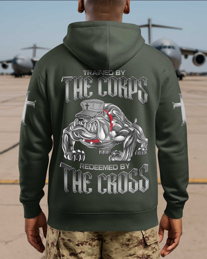 Trained By The Corps Redeemed By The Cross Hoodie
