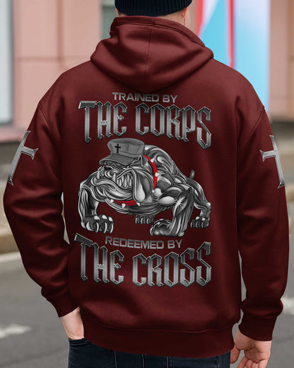 Trained By The Corps Redeemed By The Cross Zip Hoodie