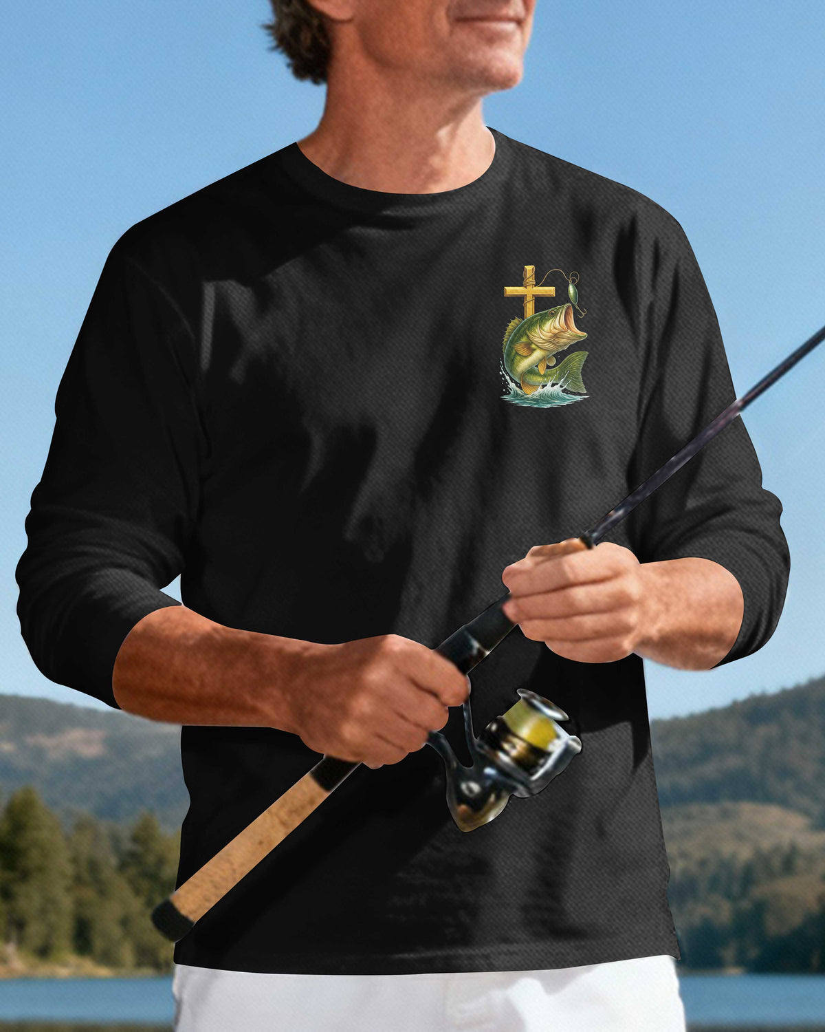 I've Got Fishing In My Veins Jesus In My Heart Long Sleeves T-Shirt