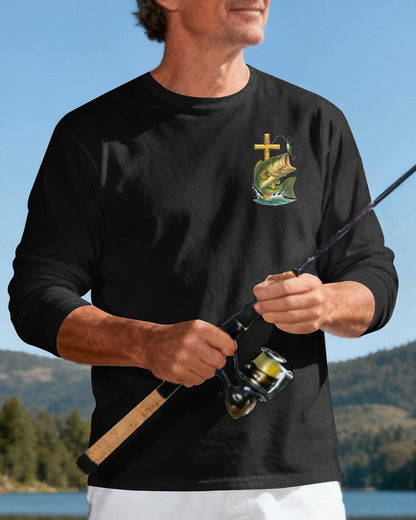 I've Got Fishing In My Veins Jesus In My Heart Long Sleeves T-Shirt
