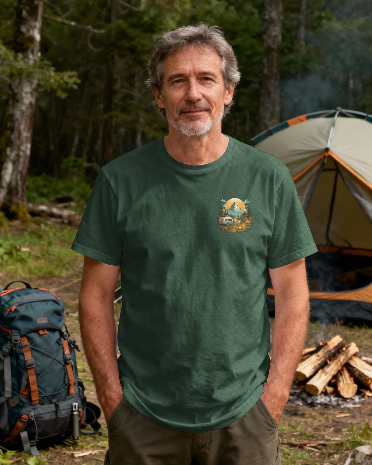 All I Need Today Is A Little Bit Of Camping All Over Print T-Shirt