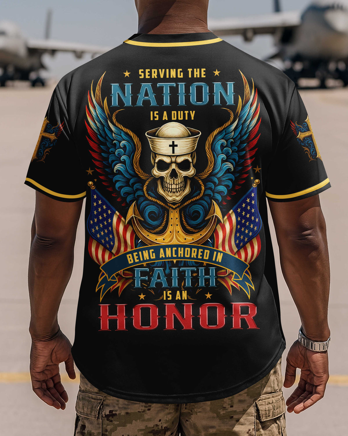 Serving The Nation Is A Duty Being Anchored In Faith Is An Honor T-Shirt
