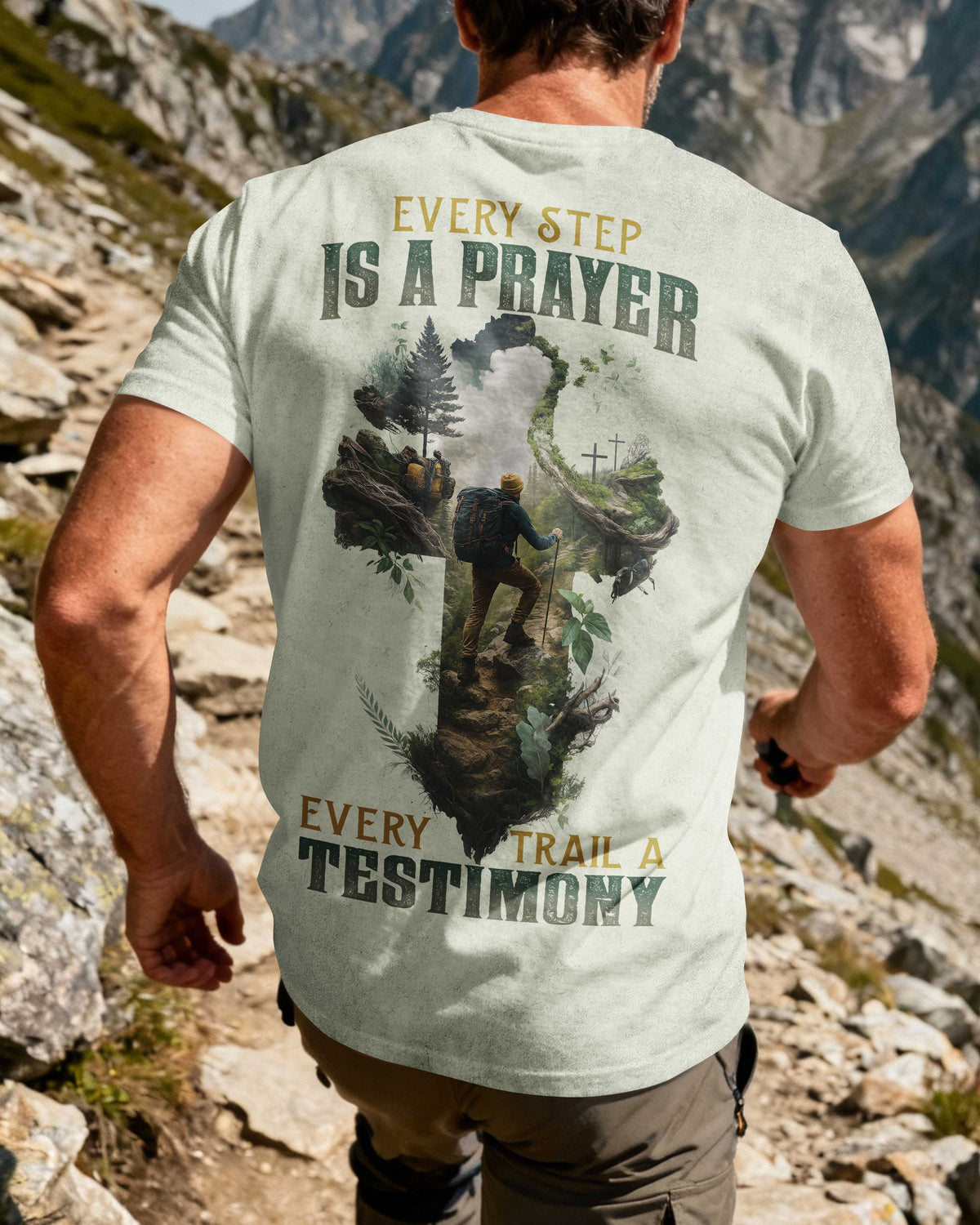 Every Step Is A Prayer Every Trail A Testimony All Over Print T-Shirt