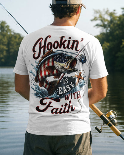 Hookin' Is Easy With Faith All Over Print T-Shirt