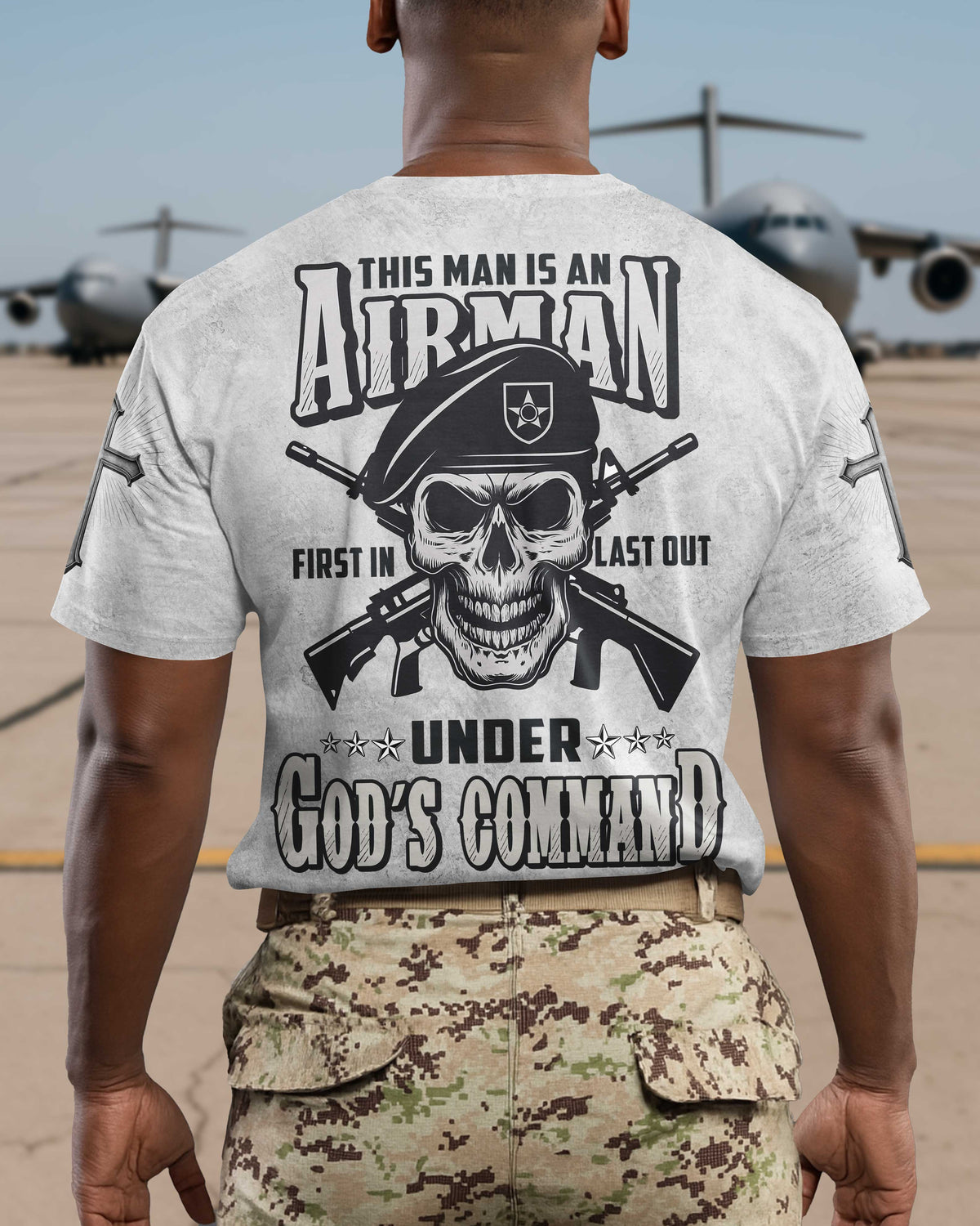 This Man Is An Airman First In Last Out Under God's Command T-Shirt