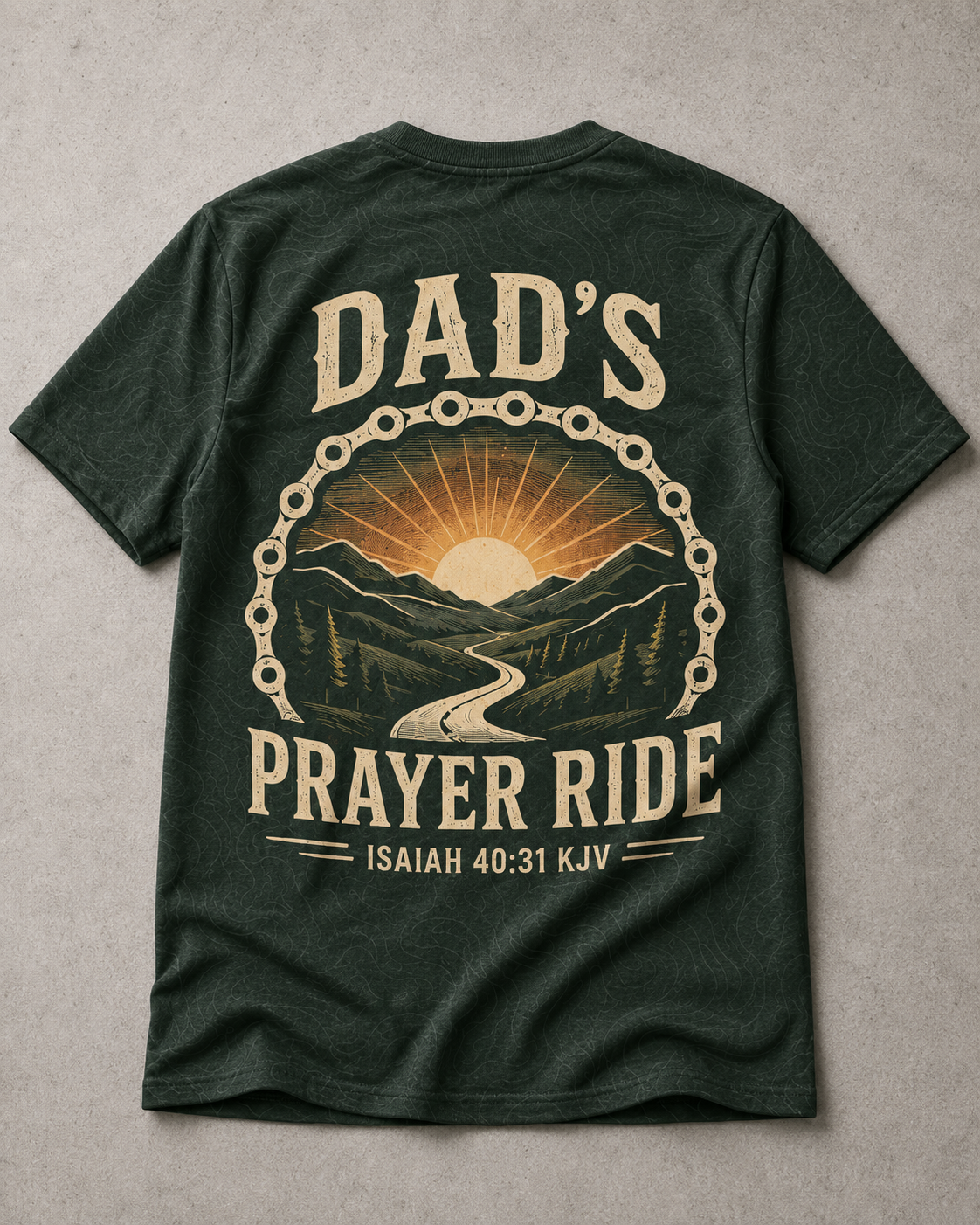 Christian Shirt For Dad Cycling AOP T-shirt Personalized Prayer Ride Isaiah 40:31 Gift