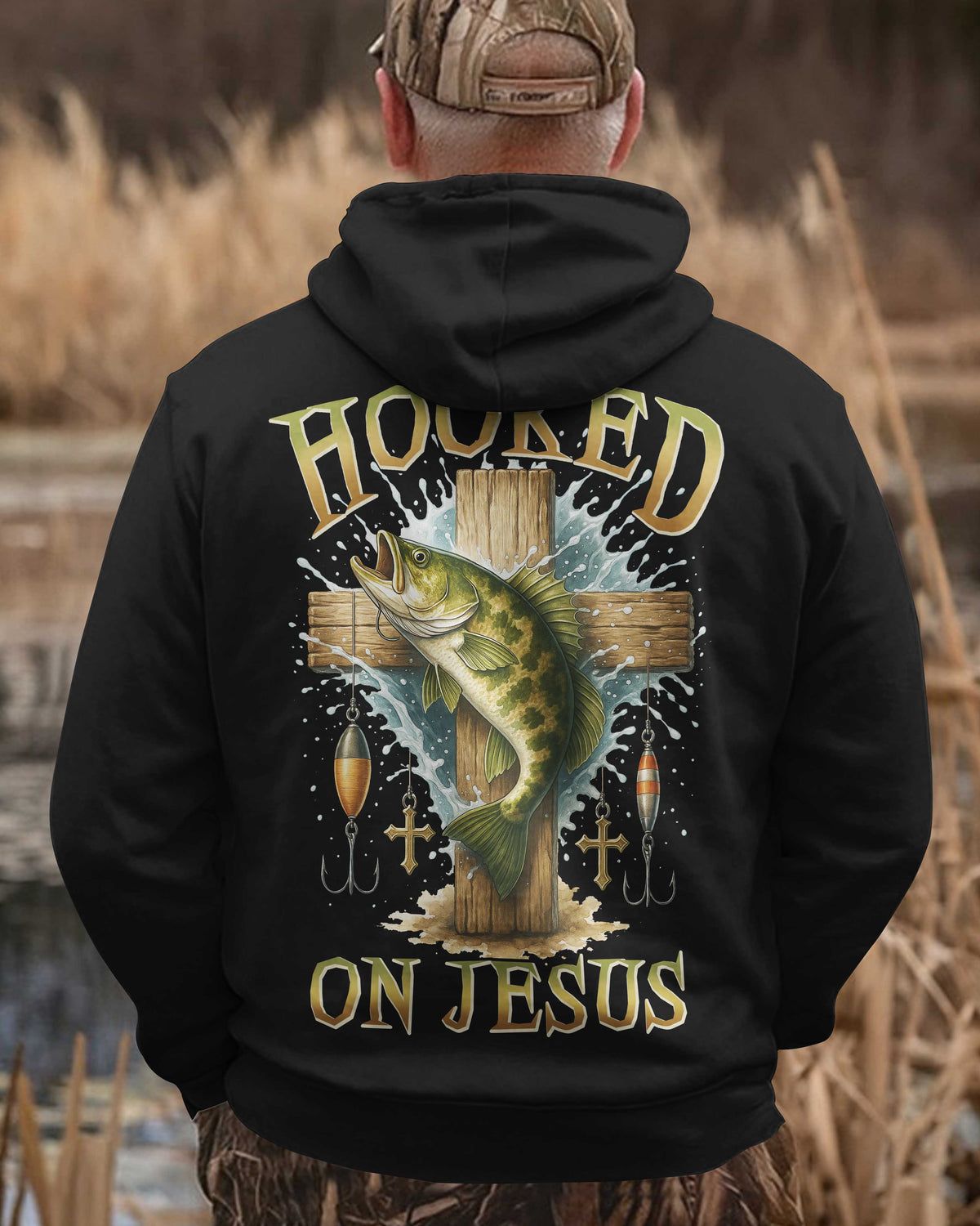 Hooked On Jesus Zip Hoodie