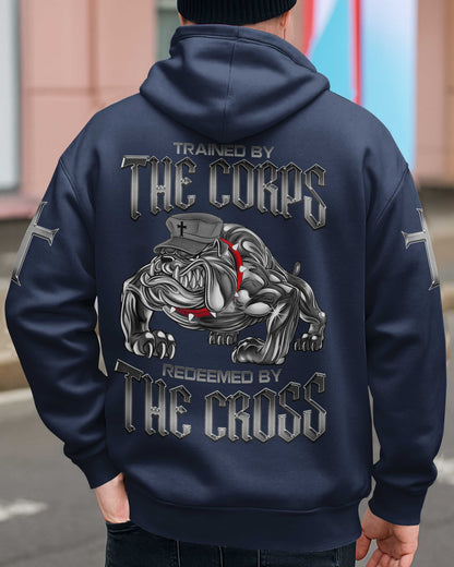 Trained By The Corps Redeemed By The Cross Zip Hoodie