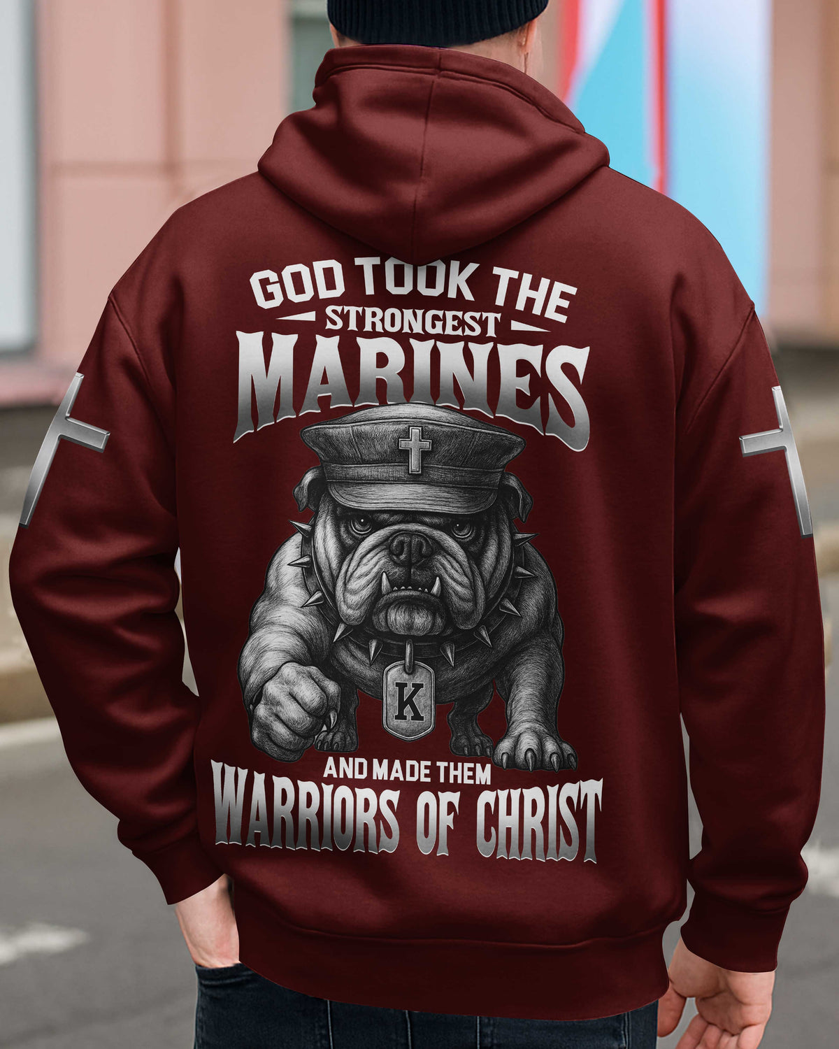 God Took The Strongest Marines And Made Them Warriors Of Christ Zip Hoodie