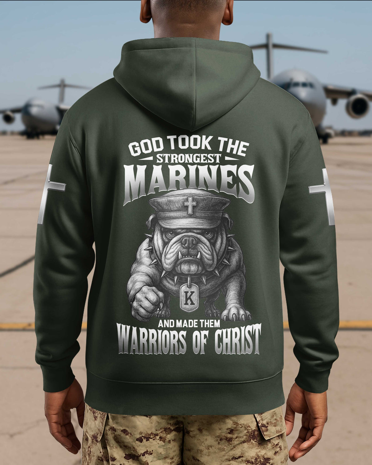 God Took The Strongest Marines And Made Them Warriors Of Christ Hoodie