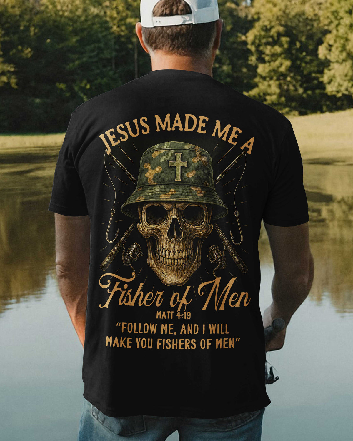 Jesus Made Me A Fisher Of Men All Over Print T-Shirt