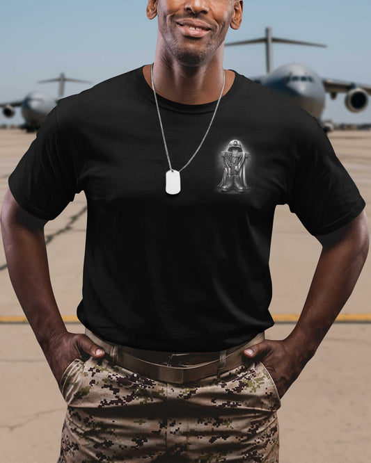 He Stood Tall In Battle And Forever Before The Cross T-Shirt
