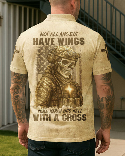 Not All Angels Have Wings Some March Into Hell With A Cross T-Shirt