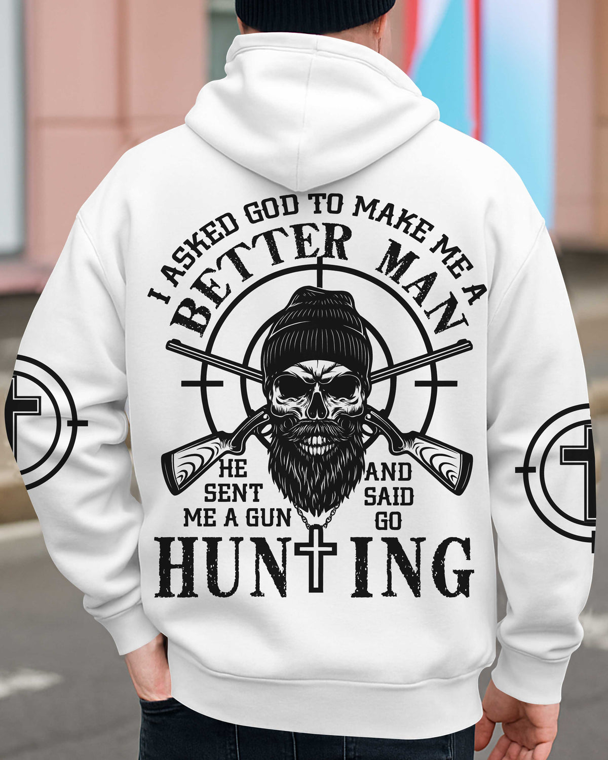 I Asked God To Make Me A Better Man He Sent Me A Gun And Said Go Hunting T-Shirt