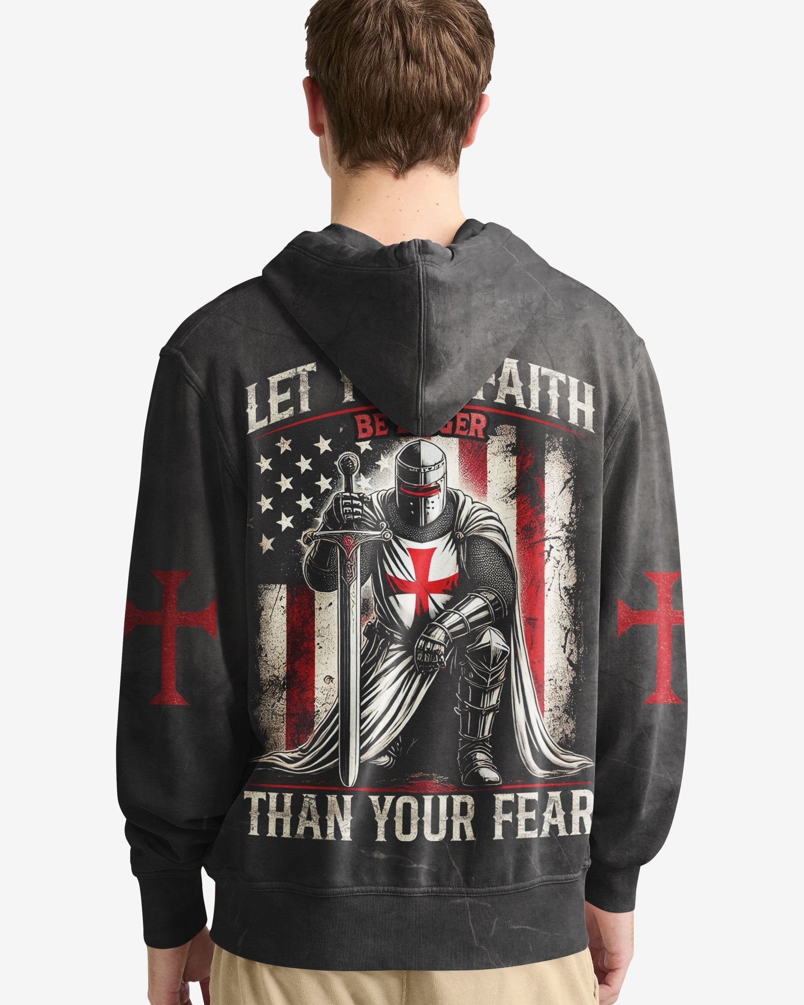 Let Your Faith Be Bigger Than Your Fear All Over Print Zip Hoodie