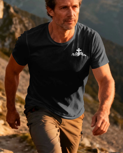 I Asked God To Make Me A Better Man He Sent Me A Pair Of Hiking Boots T-Shirt