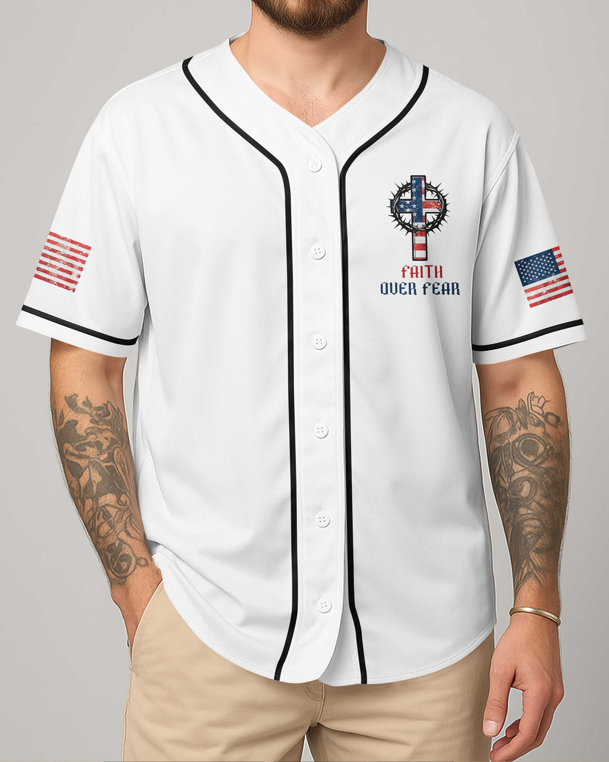 I Stand For The Flag I Kneel At The Cross Jersey