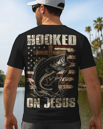 Hooked On Jesus All Over Print T-Shirt