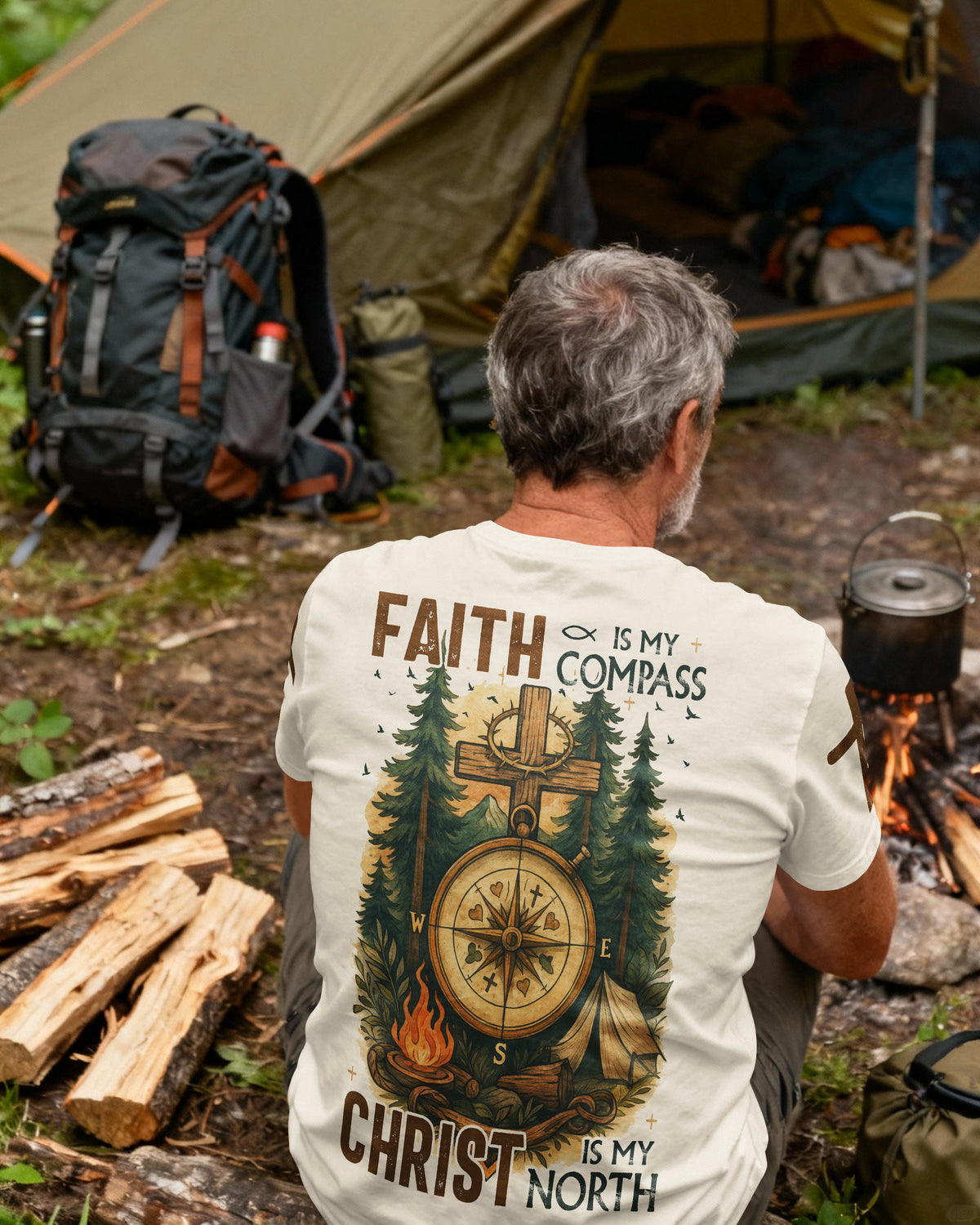 Faith Is My Compass Christ Is My North All Over Print T-Shirt