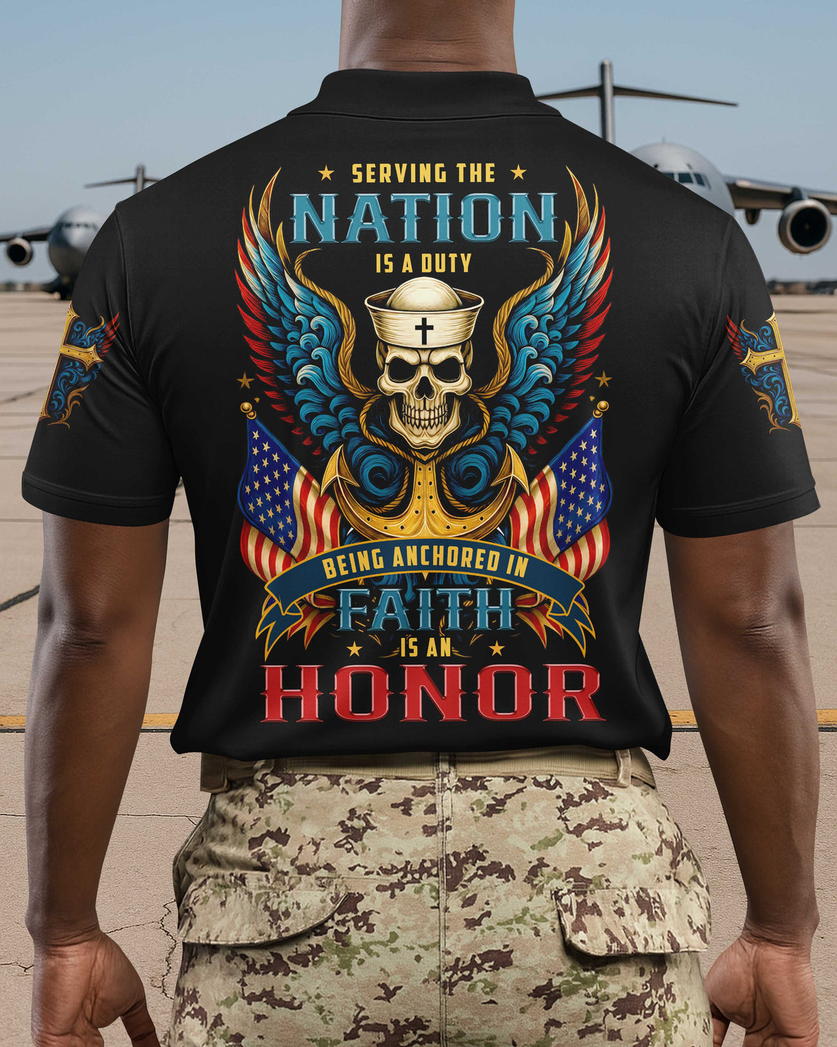 Serving The Nation Is A Duty Being Anchored In Faith Is An Honor T-Shirt
