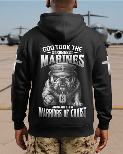 God Took The Strongest Marines And Made Them Warriors Of Christ Hoodie
