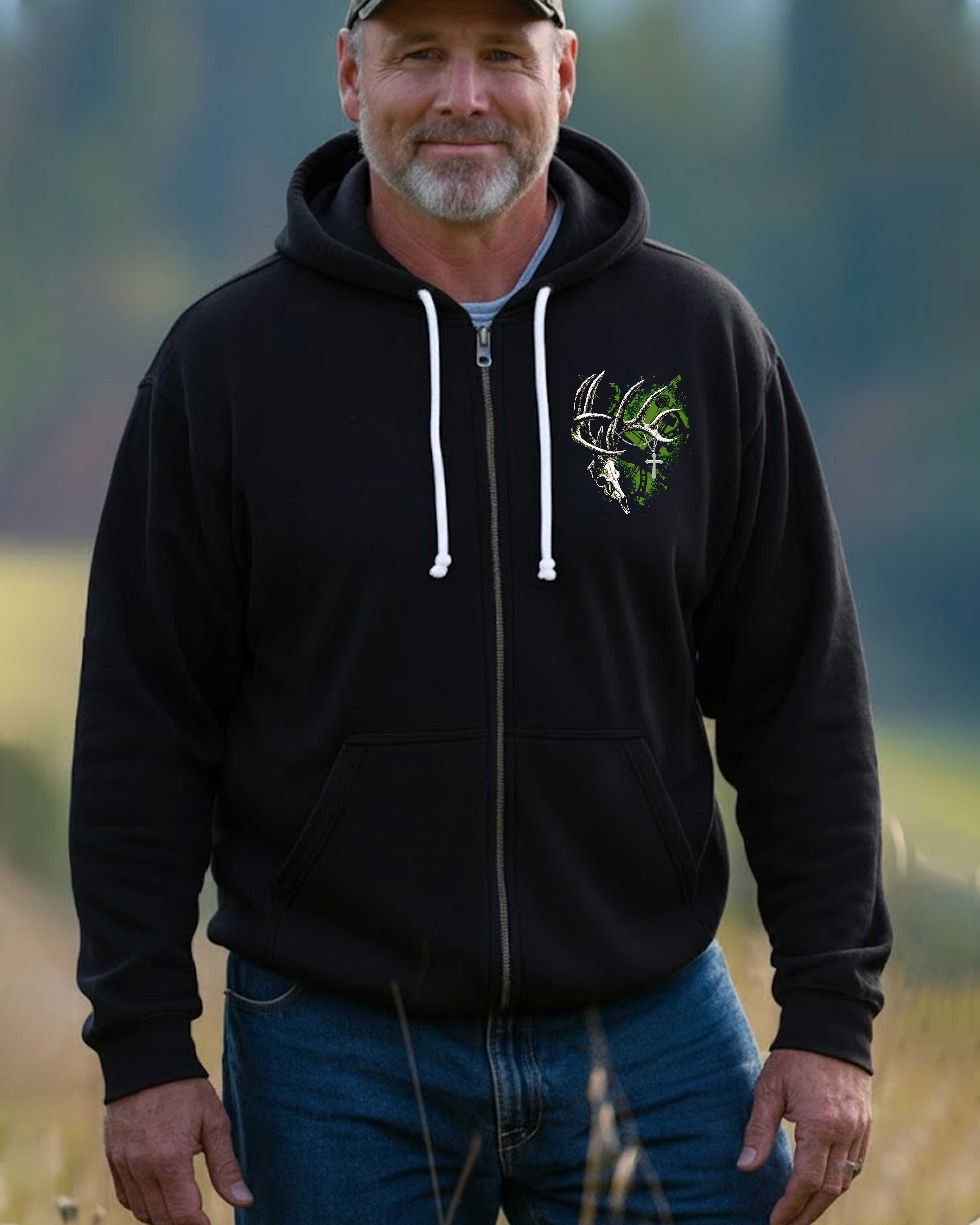 The Woods Test Me But The Word Strengthens Me All Over Print Zip Hoodie