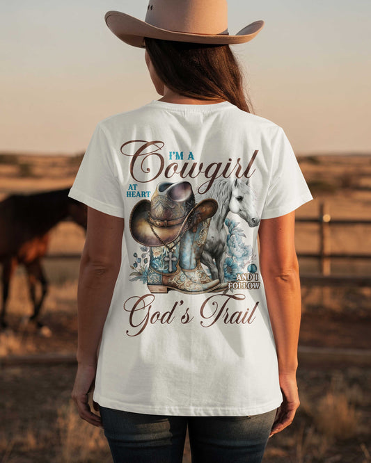 I'm A Cowgirl At Heart And I Follow God's Trail T-Shirt