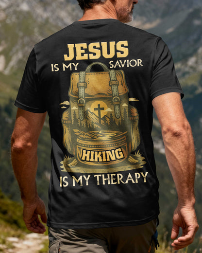 Jesus Is My Savior Hiking Is My Therapy T-Shirt