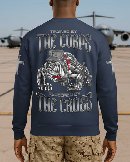 Trained By The Corps Redeemed By The Cross Sweater