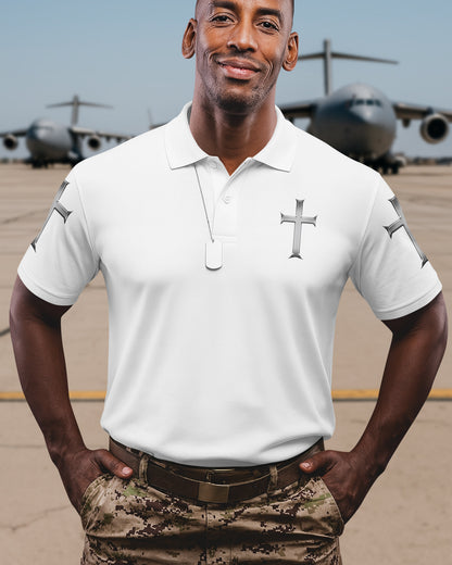 Trained By The Corps Redeemed By The Cross Polo