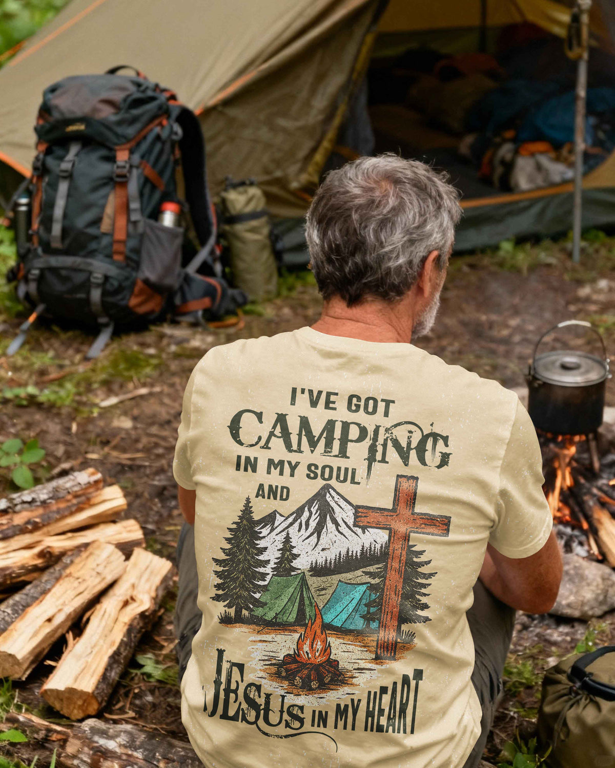 I've Got Camping In My Soul And Jesus In My Heart T-Shirt