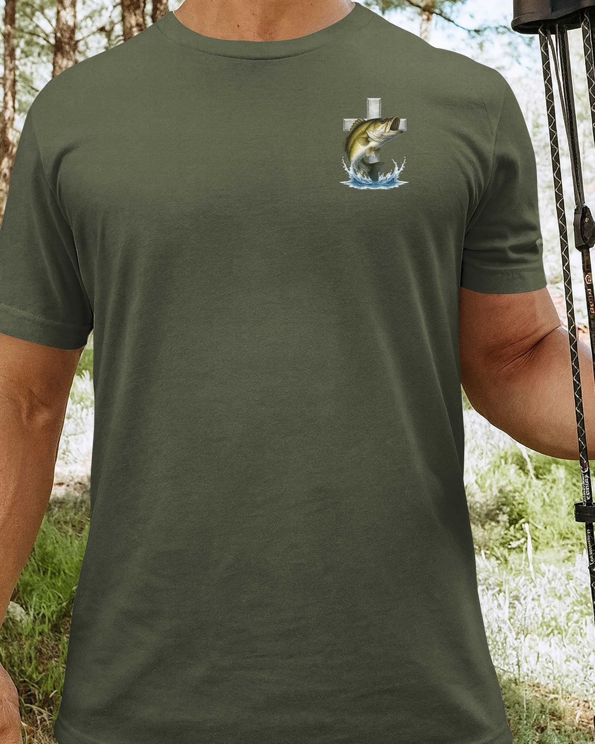 Hooked By Grace Caught By Faith All Over Print T-Shirt