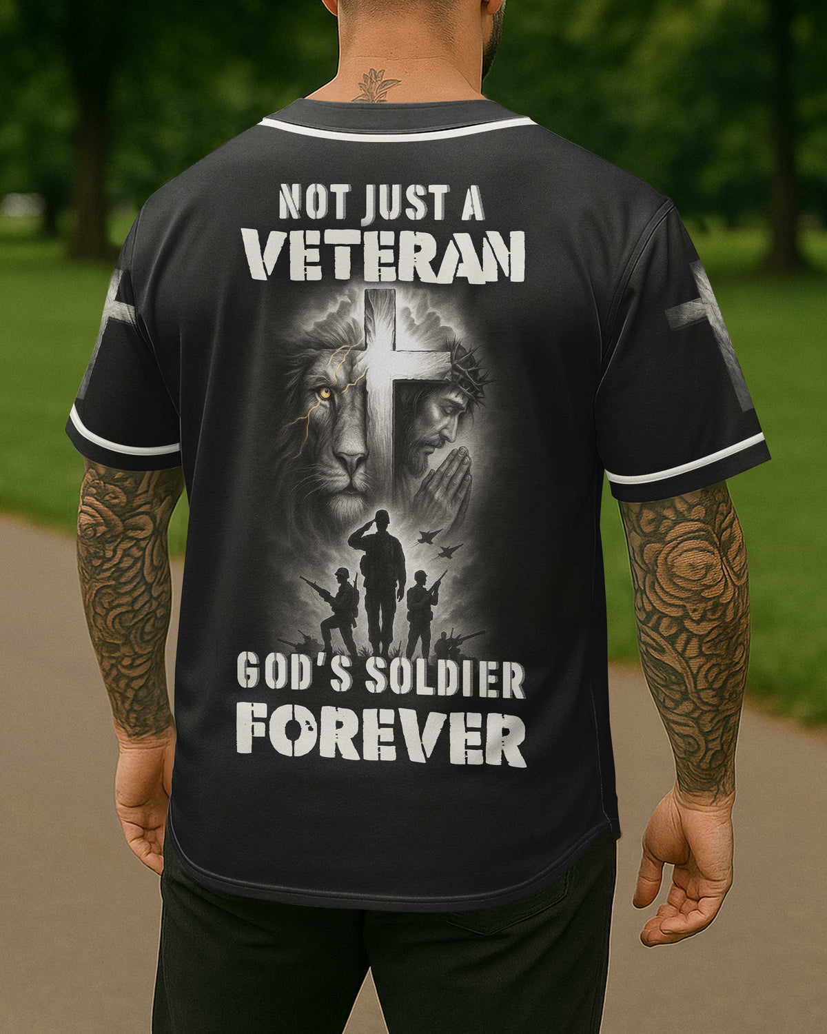 Not Just A Veteran God's Soldier Forever Jersey