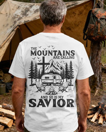The Mountains Are Calling And So Is My Savior All Over Print T-Shirt