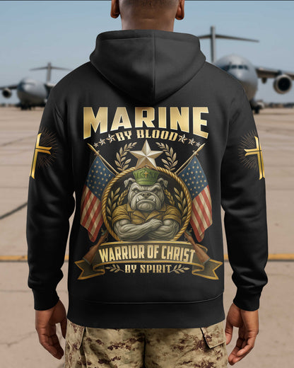 Marine By Blood Warrior Of Christ By Spirit T-Shirt