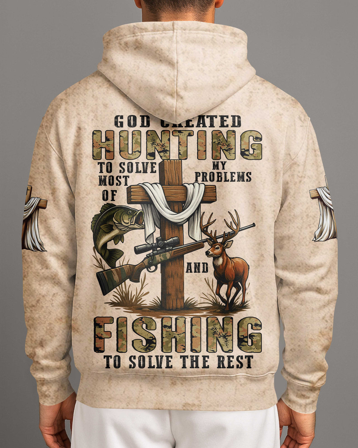 God Created Hunting To Solve Most Of My Problems And Fishing T-Shirt