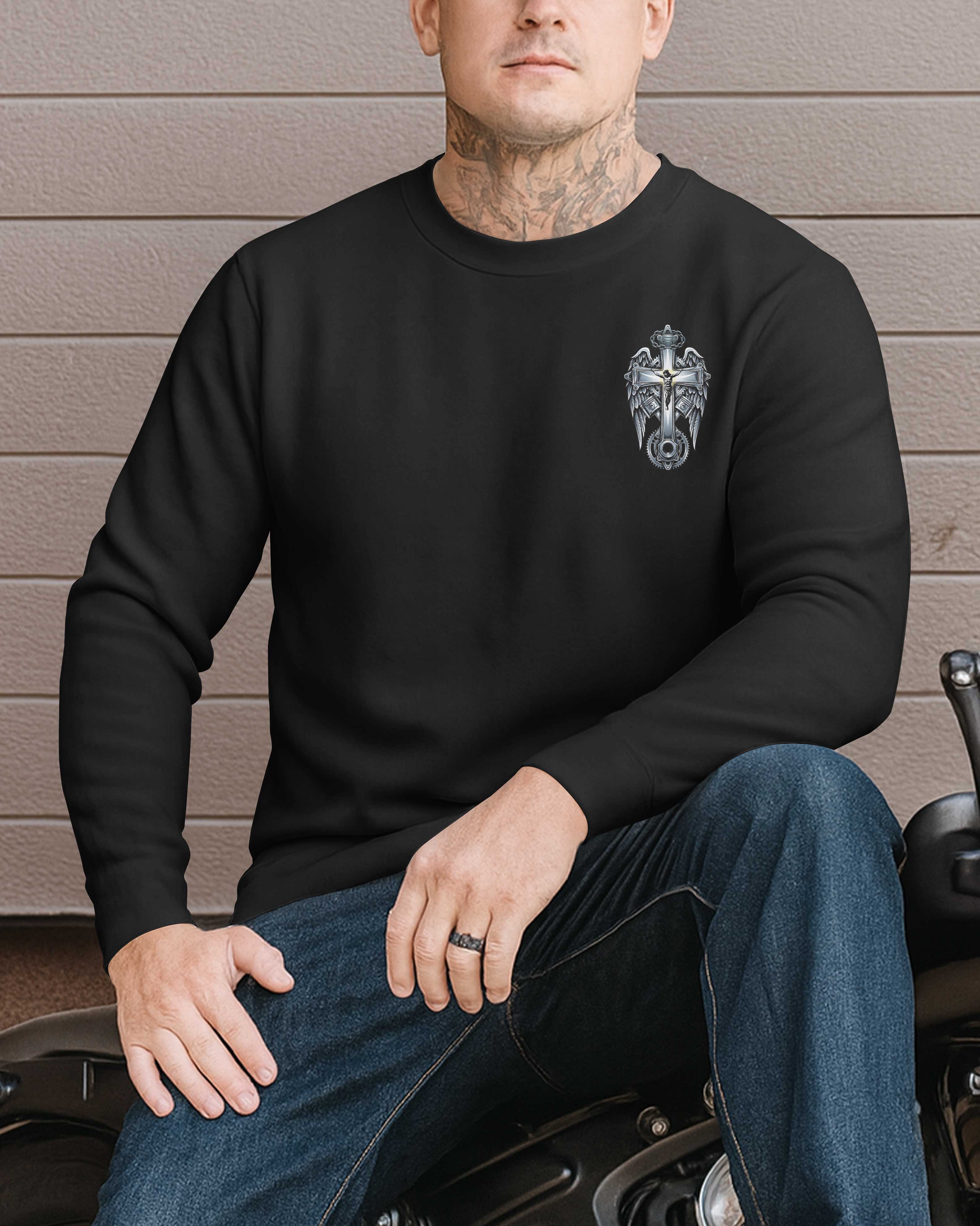 I Am A Simple Man I Like Motorcycles And Believe In Jesus Sweater