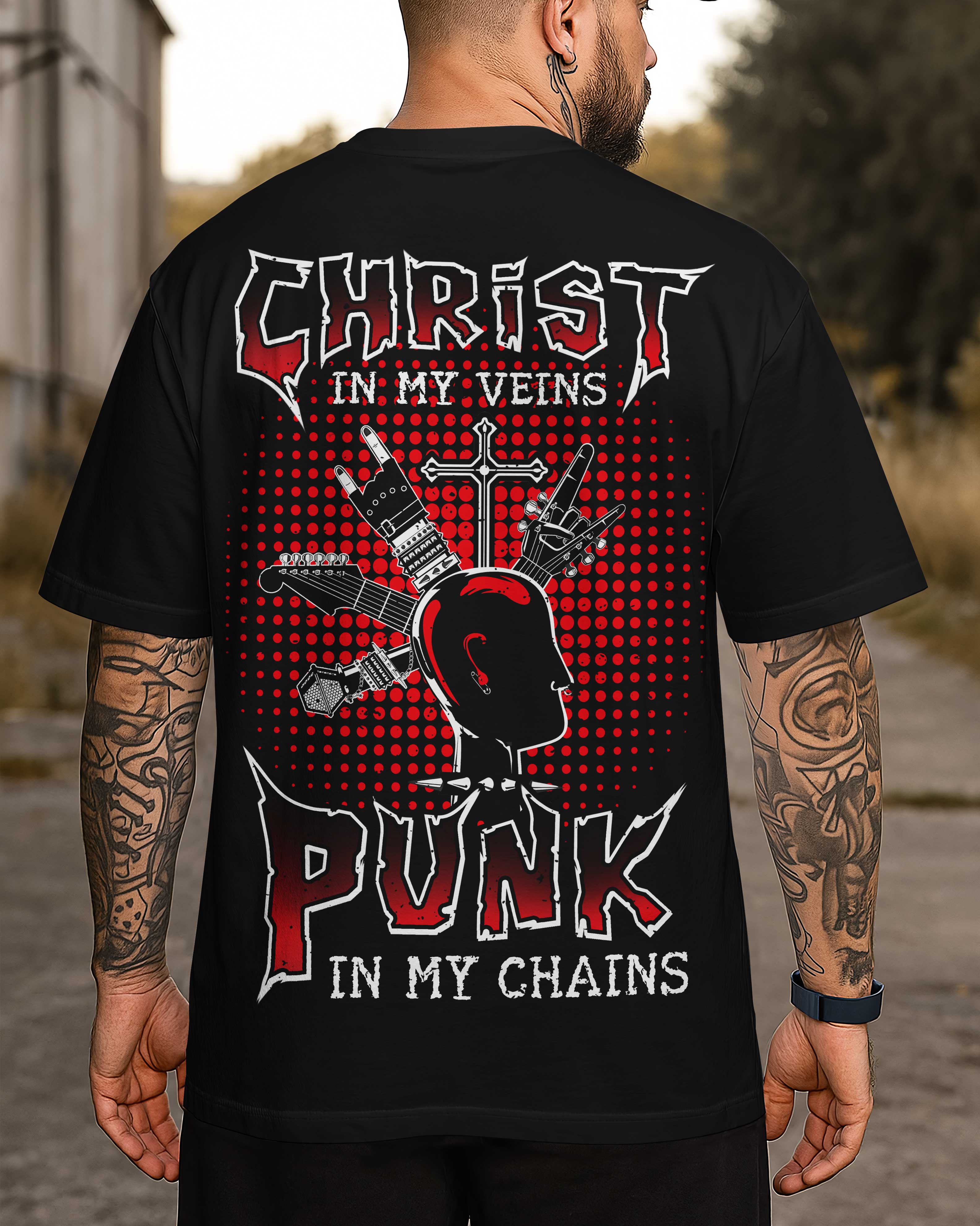 Christ In My Veins Punk In My Chains T-Shirt