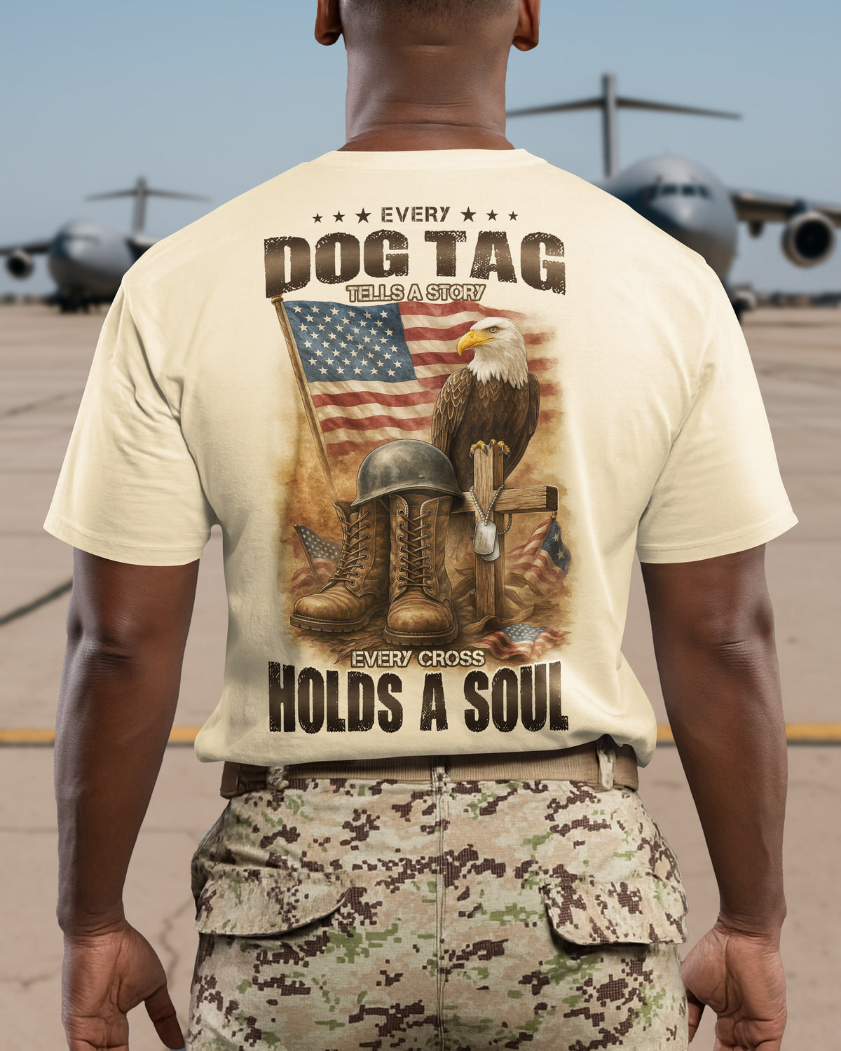 Every Dog Tag Tells A Story Every Cross Holds A Soul T-Shirt