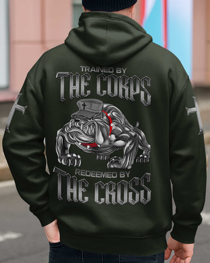 Trained By The Corps Redeemed By The Cross Zip Hoodie