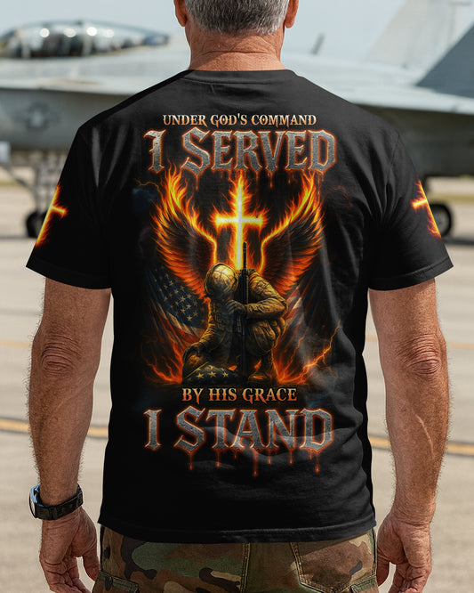 Under God's Command I Served By His Grace I Stand T-Shirt