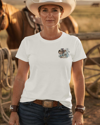 I'm A Cowgirl At Heart And I Follow God's Trail T-Shirt