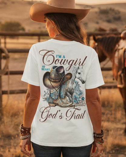 I'm A Cowgirl At Heart And I Follow God's Trail T-Shirt