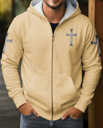 Trained By The Corps Redeemed By The Cross Zip Hoodie