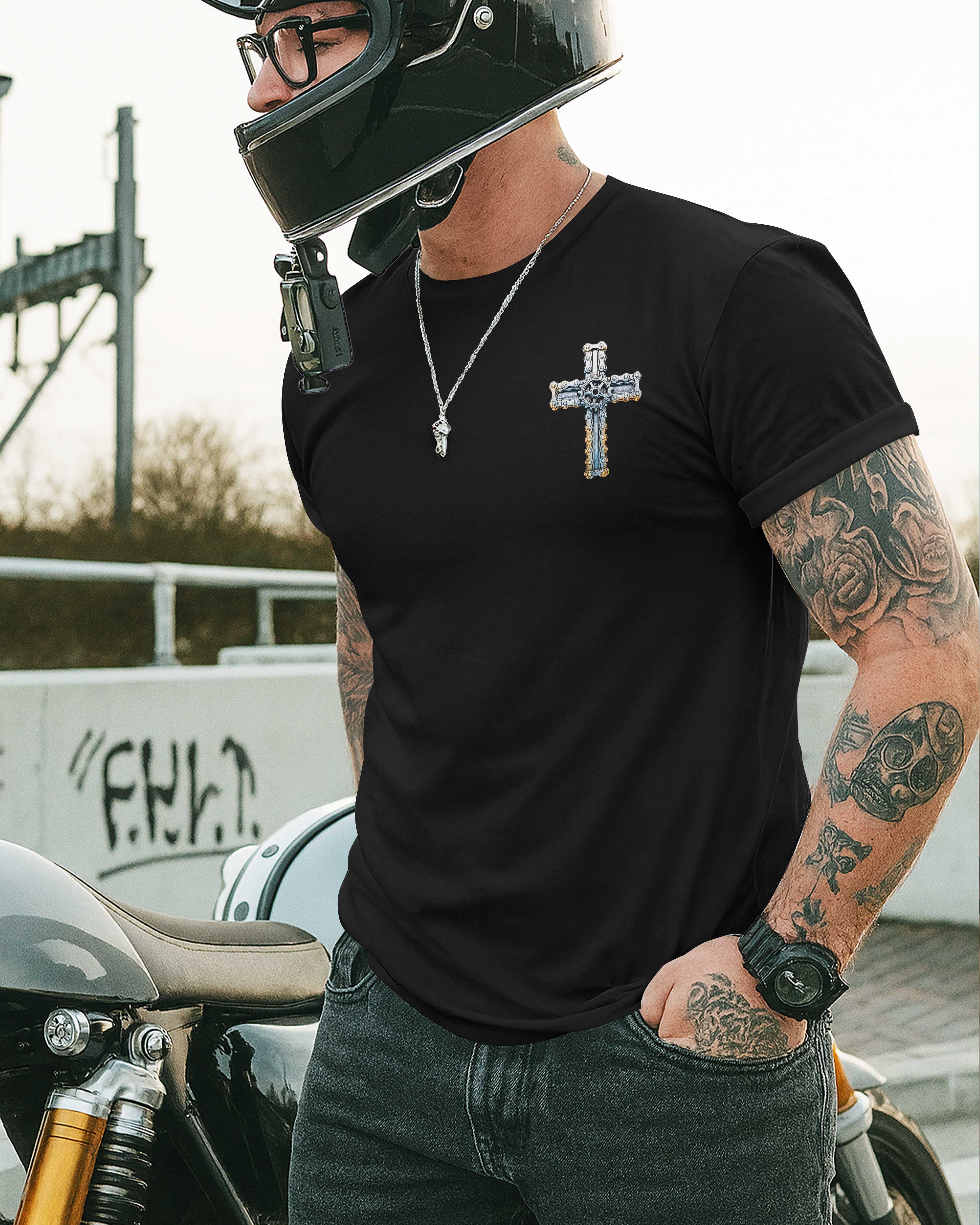 The Helmet Guards My Flesh All Over Print T-Shirt