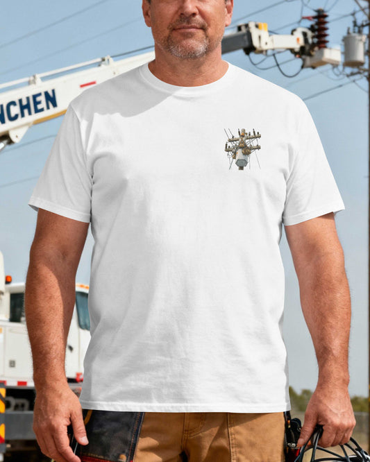 This Lineman Fixes What Storms Break With The Strength God Gives T-Shirt