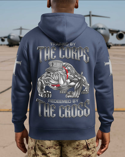 Trained By The Corps Redeemed By The Cross Hoodie