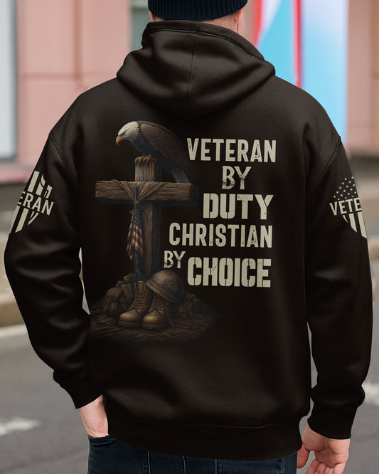 Veteran By Duty Christian By Choice Zip Hoodie