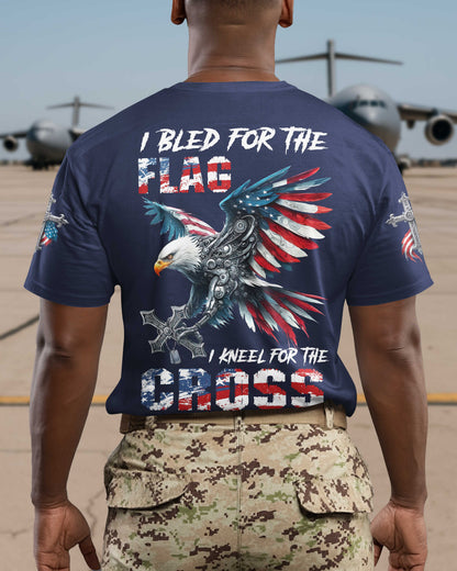I Bled For The Flag I Kneel For The Cross T-Shirt