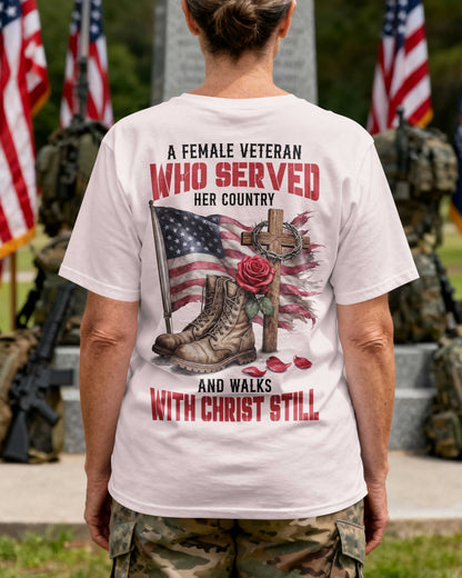 A Female Veteran Who Served Her Country T-Shirt